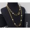 Chanel Metal & Glass Pearls Long Necklace ABC485 Gold, Black & Pearly White 2024