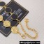 Chanel Metal & Glass Pearls Necklace Gold, Black 2024