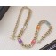 Chanel Metal Choker Necklace ABC384 Gold & Multicolor 2024