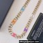 Chanel Metal Choker Necklace ABC384 Gold & Multicolor 2024