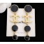 Chanel Metal Pendant Earrings Gold/Black 2024