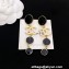 Chanel Metal Pendant Earrings Gold/Black 2024