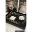Chanel Lambskin, Gold-Tone Metal & Strass Chain Belt AA9275 Black 2024