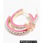 Chanel Metal & Strass Pendant Earrings ABC558 Gold, Pink & Crystal 2024