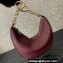 Valentino Small Vlogo Moon Hobo Bag In grainy calfskin Burgundy With Chain