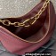 Valentino Small Vlogo Moon Hobo Bag In grainy calfskin Burgundy With Chain