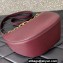 Valentino Small Vlogo Moon Hobo Bag In grainy calfskin Burgundy With Chain
