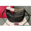 Valentino Small Vlogo Moon Hobo Bag In NAPPA LEATHER Black With Chain
