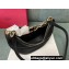 Valentino Small Vlogo Moon Hobo Bag In NAPPA LEATHER Black With Chain