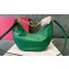 Valentino Small Vlogo Moon Hobo Bag In NAPPA LEATHER Green With Chain