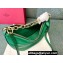 Valentino Small Vlogo Moon Hobo Bag In NAPPA LEATHER Green With Chain