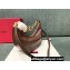 Valentino Small Vlogo Moon Hobo Bag In NAPPA LEATHER Coffee With Chain