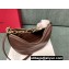 Valentino Small Vlogo Moon Hobo Bag In NAPPA LEATHER Coffee With Chain