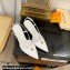 Louis Vuitton Heel 6.5cm calf leather Stellar Slingback Pumps White 2024