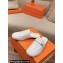 Hermes Groupie mules White in goatskin with palladium-plated Paris buckle