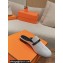 Hermes Groupie mules in H canvas and calfskin with miniature permabrass-plated Paris buckle