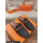 Hermes Groupie mules in denim Black and calfskin with miniature permabrass-plated Paris buckle