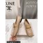 Jimmy Choo Calf Leather Diamond Tilda Loafers Nude with Diamond Chain 2024