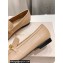 Jimmy Choo Calf Leather Diamond Tilda Loafers Nude with Diamond Chain 2024