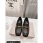 Jimmy Choo Calf Leather Diamond Tilda Loafers Black with Diamond Chain 2024