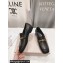 Jimmy Choo Calf Leather Diamond Tilda Loafers Black with Diamond Chain 2024