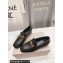 Jimmy Choo Calf Leather Diamond Tilda Loafers Black with Diamond Chain 2024