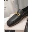 Jimmy Choo Calf Leather Diamond Tilda Loafers Black with Diamond Chain 2024