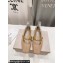 Jimmy Choo Nappa Leather Diamond Tilda Flats Nude with Chain 2024
