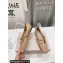 Jimmy Choo Nappa Leather Diamond Tilda Flats Nude with Chain 2024