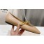 Jimmy Choo Nappa Leather Diamond Tilda Flats Nude with Chain 2024