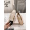 Jimmy Choo Nappa Leather Diamond Tilda Flats Nude with Chain 2024