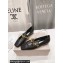Jimmy Choo Nappa Leather Diamond Tilda Flats Black with Chain 2024