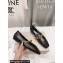 Jimmy Choo Nappa Leather Diamond Tilda Flats Black with Chain 2024