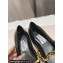 Jimmy Choo Nappa Leather Diamond Tilda Flats Black with Chain 2024
