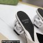 Gucci Heel 6cm Interlocking G heel Slide sandals 772569 Leather White 2024