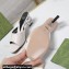 Gucci Heel 6cm Interlocking G heel Slide sandals 772569 Leather White 2024