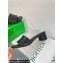 Bottega Veneta Heel 4.5cm Leather Amy mules with Intreccio pattern Black 2024