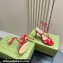 Gucci Heel 10.5cm Horsebit with crystals sandals 771596 Leather Red 2024