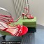 Gucci Heel 10.5cm Horsebit with crystals sandals 771596 Leather Red 2024