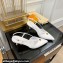 Louis Vuitton Heel 6.5cm calf leather Stellar Slingback Pumps White 2024