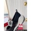Roger Vivier Heel 7.5cm Viv' Run Strass Buckle Ballerinas in Technical Fabric Black 2024