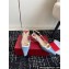 Roger Vivier Heel 5.5cm Mini Buckle Slingback Pumps in Patent Leather Blue/White 2024