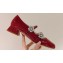 Roger Vivier Heel 3.5cm Bouquet Strass Babies Ballerinas in Patent Leather Red 2024