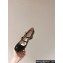 Roger Vivier Heel 9.5cm Bouquet Strass Babies Ballerinas in Patent Leather Black 2024