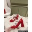 Roger Vivier Heel 9.5cm Bouquet Strass Babies Ballerinas in Patent Leather Red 2024