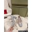 Roger Vivier Heel 9.5cm Bouquet Strass Babies Ballerinas in Glitter Silver 2024
