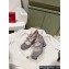 Roger Vivier Heel 9.5cm Bouquet Strass Babies Ballerinas in Glitter Gray 2024