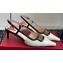 Roger Vivier Heel 5.5cm Mini Buckle Slingback Pumps in Patent Leather White/Black 2024