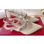 Roger Vivier Heel 5.5cm Virgule Flower Slingback Pumps in Patent Leather White 2024