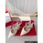 Roger Vivier Heel 5.5cm Virgule Flower Slingback Pumps in Patent Leather White 2024